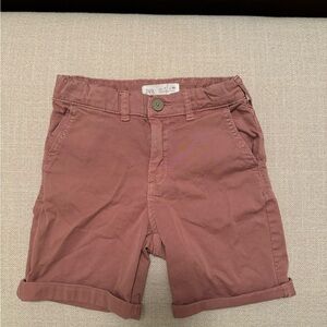 Zara boys basic chino short reddish pink size 7